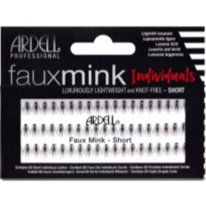 ARDELL PESTAÑAS POSTIZAS DE GRUPO SIN NUDO FAUX MINK INDIVIDUALS SHORT - CORTAS NEGRAS